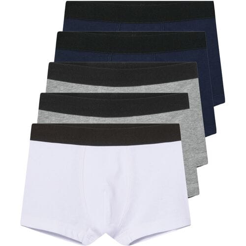 LUPILU 5 kinder boxers (Donkerblauw/grijs/wit, 98/104)