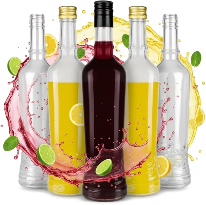 Bimberek TOAST - Glazen Flessen - 500ml - Inclusief Deksels - Set van 40