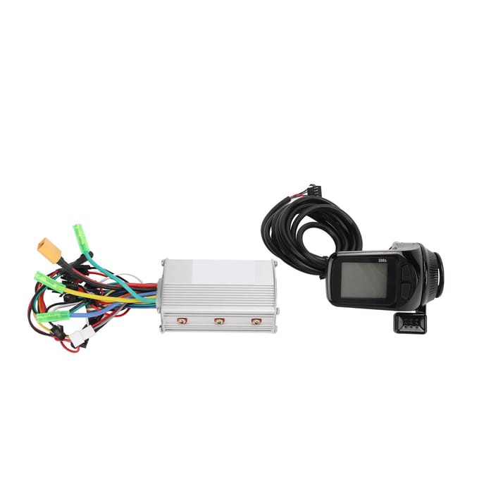 364860V 350W Motor Borstelloze Controller Elektrische Fiets 3 Modus Sinusgolf Controller Kit met LCD black