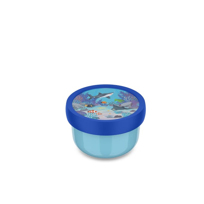 Mepal Fruitbox Campus - 300 ml - Inclusief fruitvorkje - Sluit goed af - Snackdoosje - Tropical Ocean