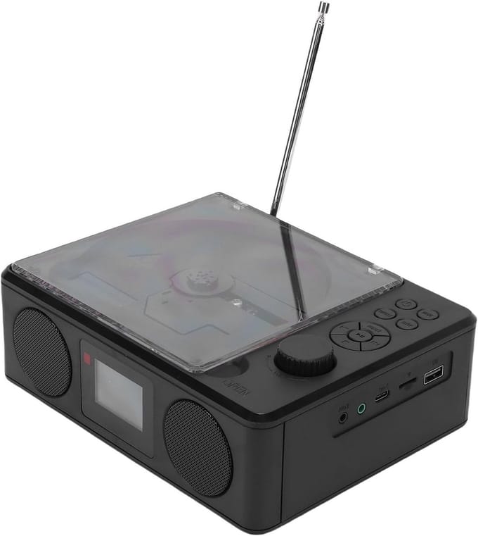 Draagbare CD Speler - Muziekspeler Radio - Ontspanning Thuis - Met Afstandsbediening - Compact Formaat