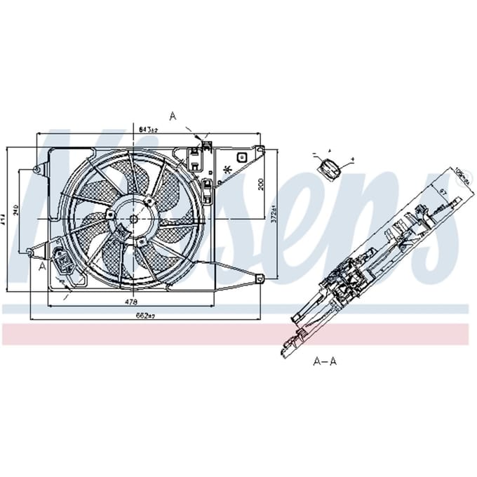Koelventilatorwiel, motorkoeling NISSENS 85710