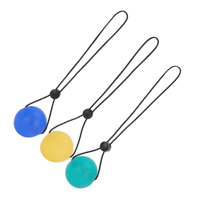 3 stuks Ronde Handgreepbal Hoge Sterkte Handpols Sterkte Training Massagebal black