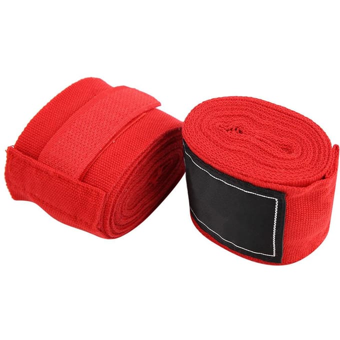 2 stuks 2,5 m elastische band boksen Sanda Muay Thai MMA Taekwondo bandage handwraps (Rood) red