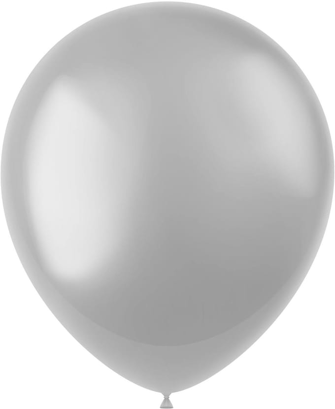 Folat - ballonnen Moondust Silver Metallic 33 cm - 100 stuks