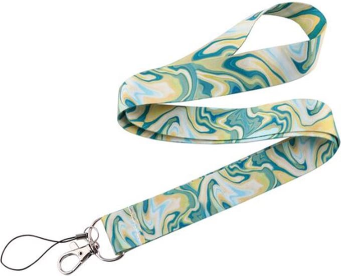 DW4Trading Sleutelkoord Groen Geel- Sleutelhanger - Keycord - Lanyard - Lengte 49 cm