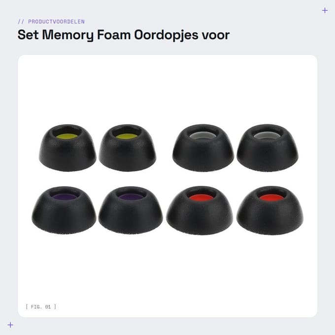 Dailygoods - Set Memory Foam Oordopjes voor Vrije Hoofden