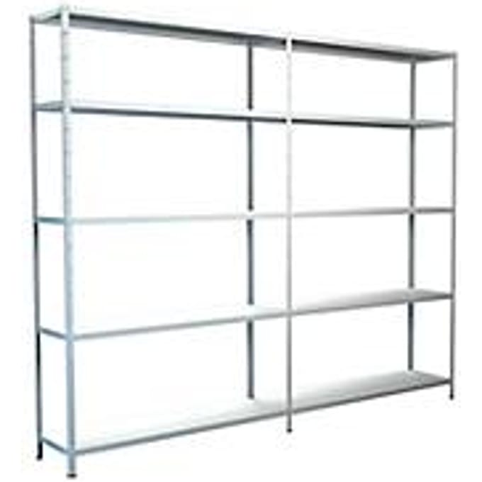 Legborden zonder grendels, H 2000 x B 2400 x D 350 mm, wit