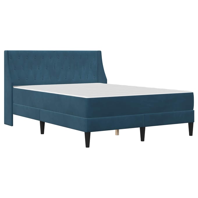 vidaXL - Bedframe - met - matras - Blauw - 180 - x - 200 - cm - fluweel