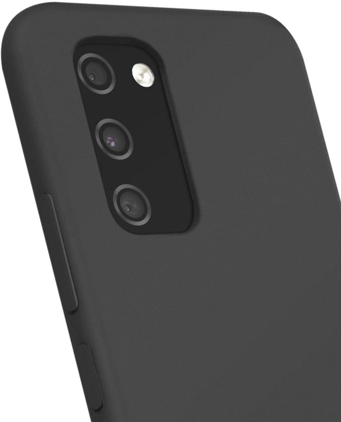 Jaym, Hoesje geschikt voor Samsung Galaxy A03s - Siliconen met Microvezel, Zwart