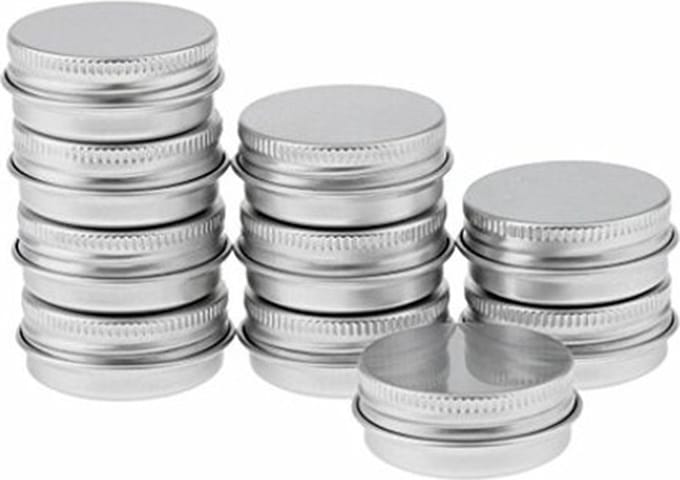 Blikjes 10ml Leeg 50 stuks met Schroefdeksel - Lege Mini Blikjes Zilver