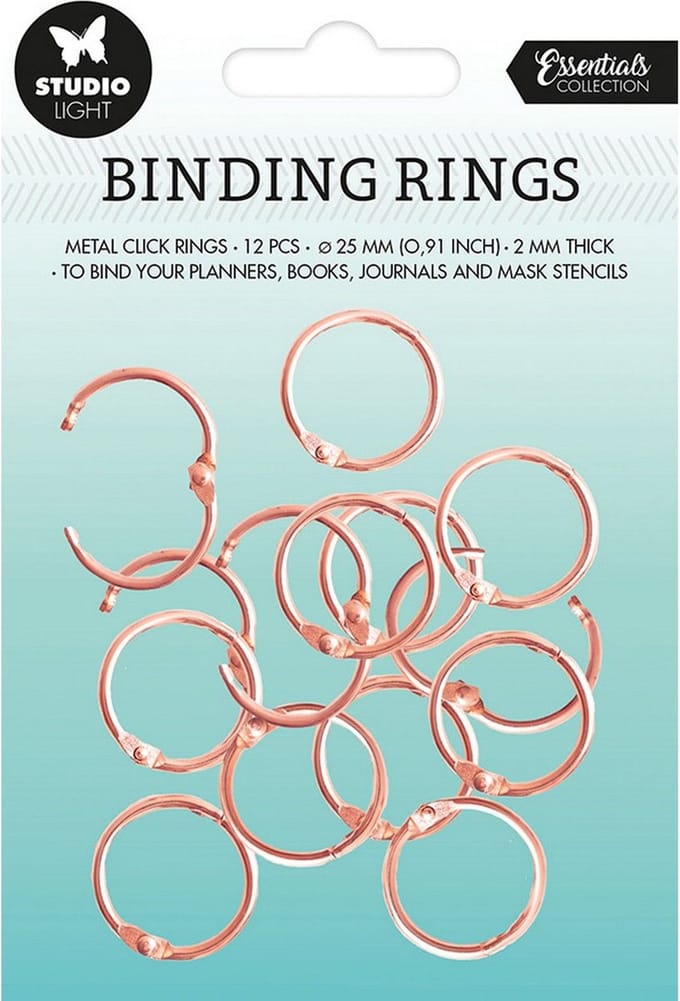 Studio Light Essentials Binding Click Rings - Rose