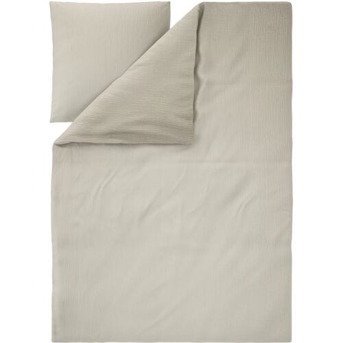 LIVARNO Mousseline dekbedovertrek 140 x 200 cm (Beige)