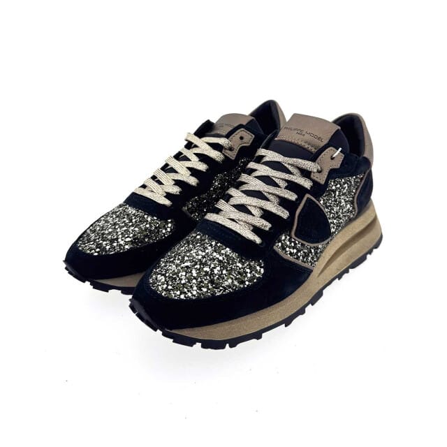 Philippe Model Tropez Haute Low Woman Sneakers - Suède - Dames - Zwart - Maat 36