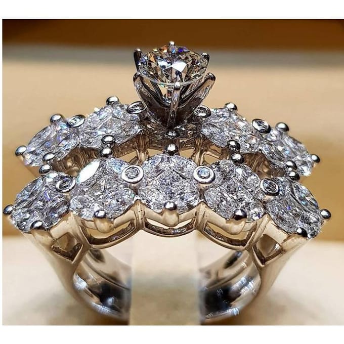 Bague en diamant imitation œil de diamant pour fille No. 10 gray