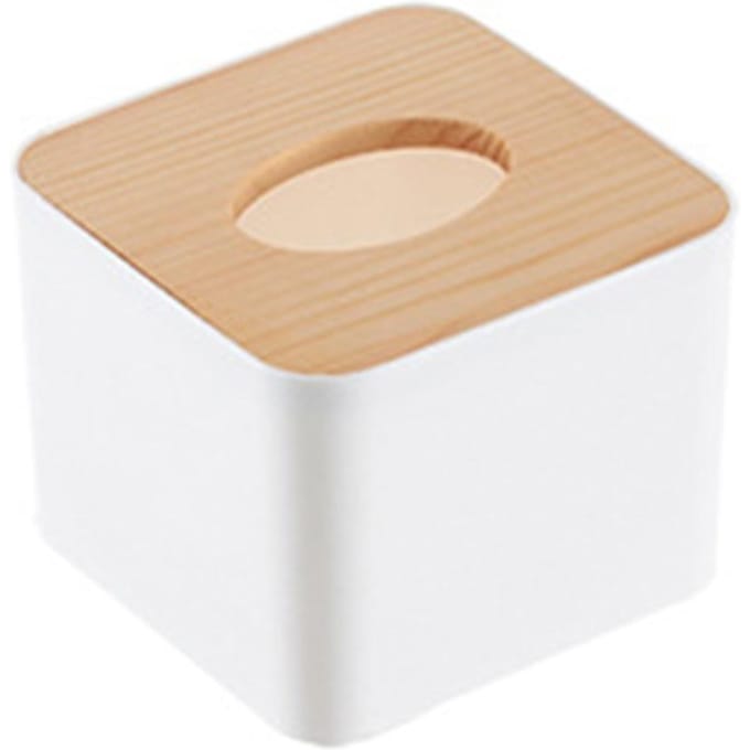 Tissueboxhouder Grote Capaciteit Afneembare Mini Tissue Opbergcontainer voor Badkamer Slaapkamer beige
