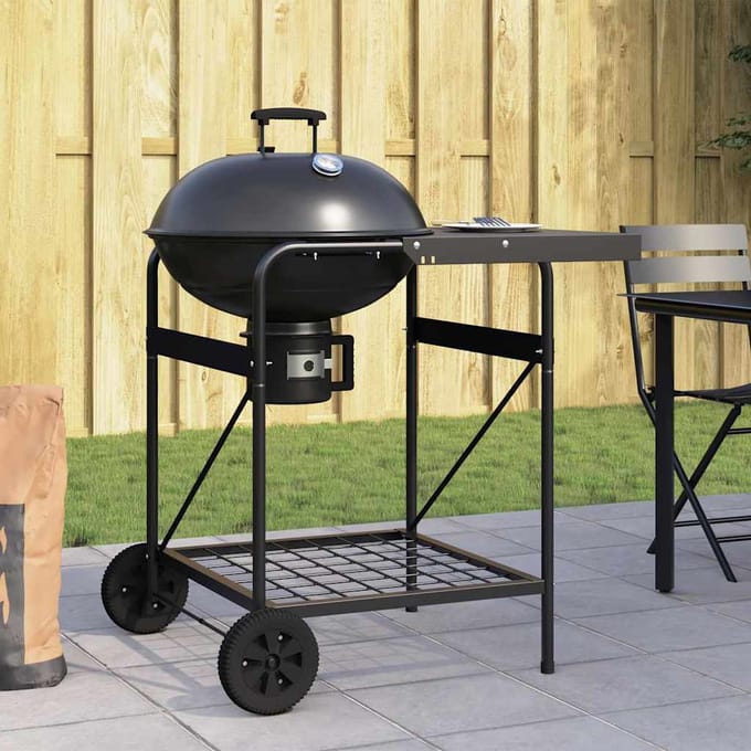 vidaXL Buiten Grill 91 x 71 x 107 cm Metaal Zwart