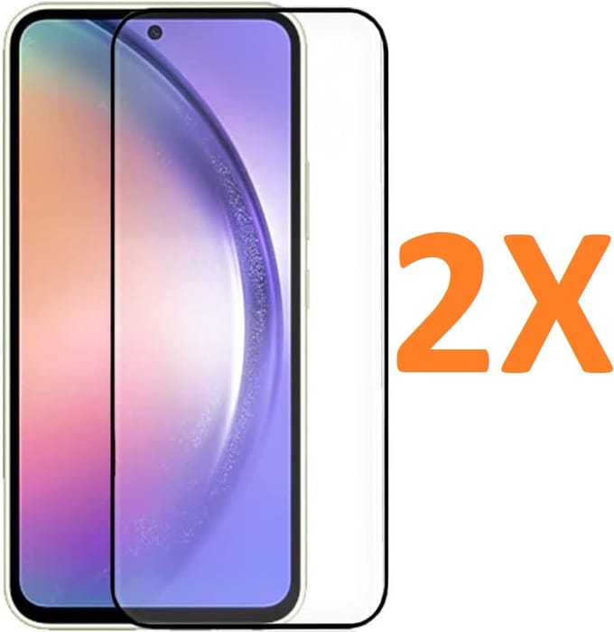 Volledige dekking Screenprotector Glas - Tempered Glass Screen Protector Geschikt voor: Samsung Galaxy A54 - 2x
