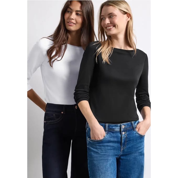 Set van 2 longsleeves met boothals