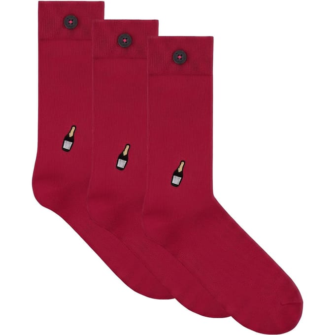 A-DAM 3-pack Casual Socks Charlie Red Größe: 36-40 | Socken Outlet | Unisex | Rot