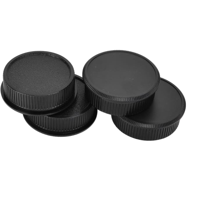 Set van 4 camera-achterlensdoppen en bodydoppen voor M42-schroefbevestigingscamera-accessoires black