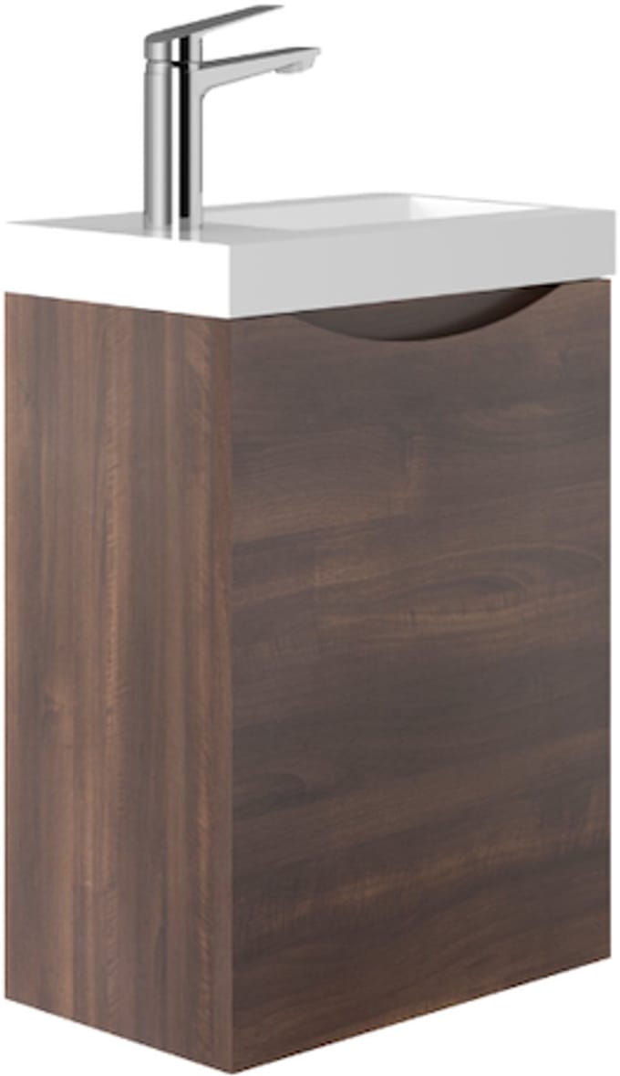 LINEA UNO - Mela 40 - Walnoot - Toiletmeubel - - 301756