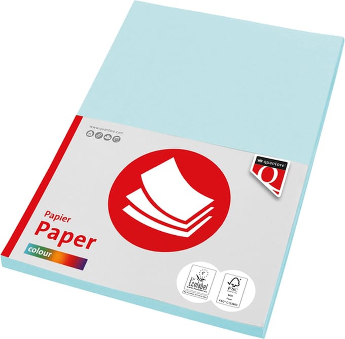 Kopieerpapier quantore col-100 a4 120gr lichtblauw | 10 stuks