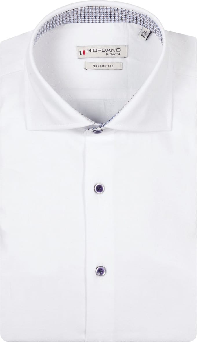 Giordano – Locarno – Heren – Oxford – Overhemd – Wit – 617806-10