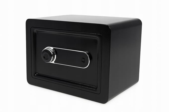 Elektronische Kassa met Code & Sleutel - Zwart - 35x25x25cm