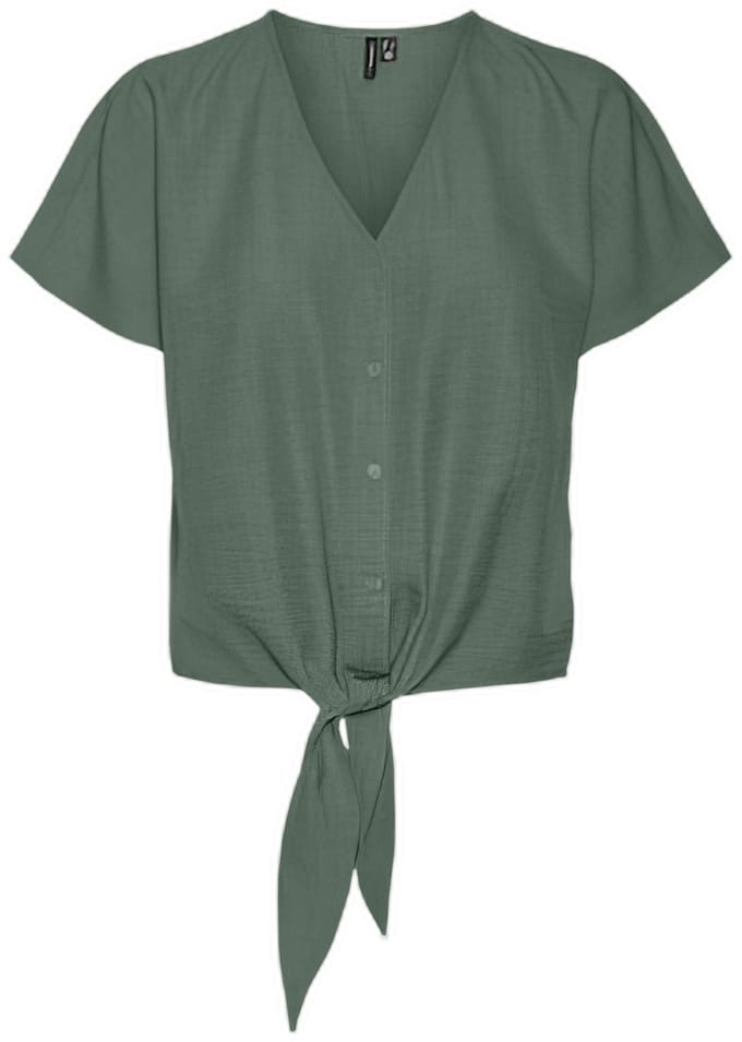 VERO MODA - VMMELONY S/S KNOT TOP WVN EXP GA - Dames - Blouses