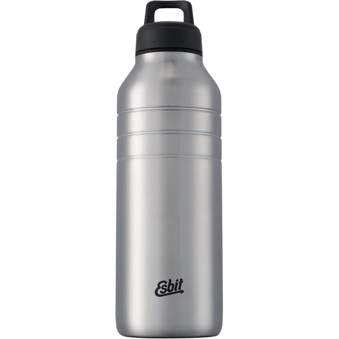 Esbit Majoris Waterfles - 1 Liter - Grijs - RVS Drinkfles - Lusdop