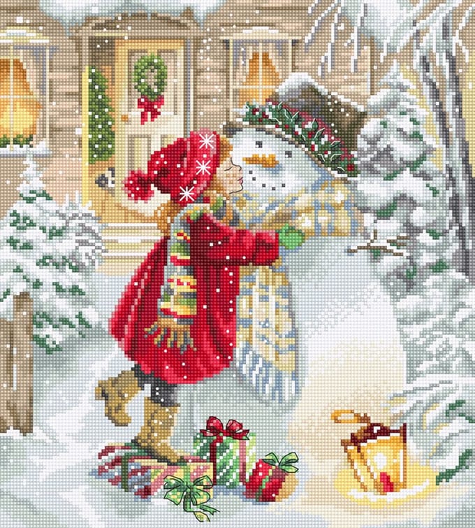 Leti Stitch Winter Playtime borduren (pakket) L8057