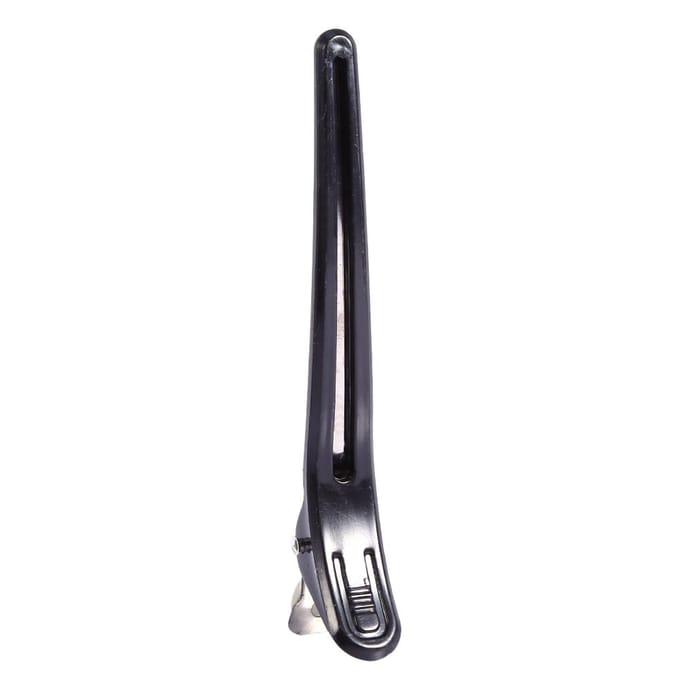 12 STuks Pak Salon Haardelingsclip Aluminiumlegering Kappersklemmen Haarspeld Stylinggereedschap black
