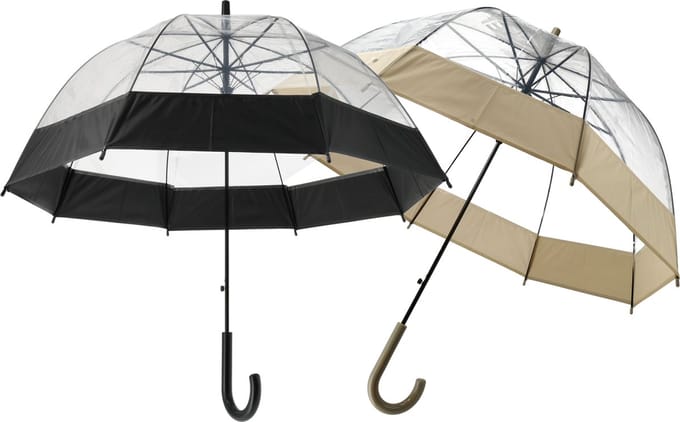 Paraplu -Transparant-- Regenparaplu's in één set 2 Stuks - Doorzichtige paraplu's - Wit - Paraplu Automatisch