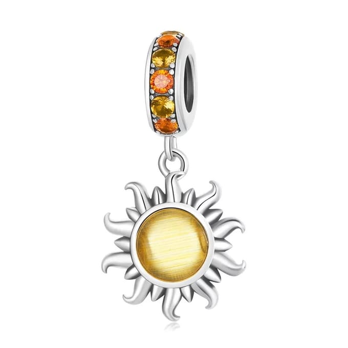 Zon Bedel van 925 Sterling Zilver met Gekleurde Zirkonia - RomyStones