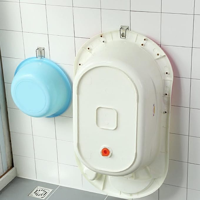 Crochet de rangement mural pour salle de bain, support de lavabo, organisateur de rangement white