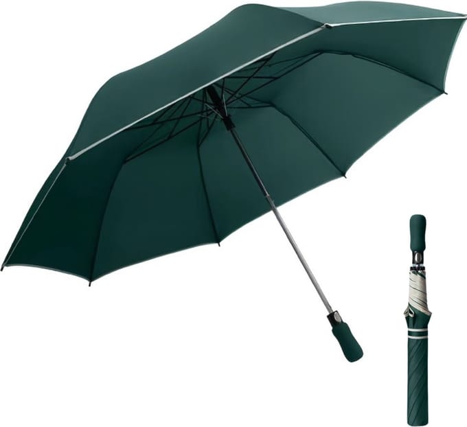 Bovista Windproof Paraplu - Opvouwbaar - Moderne Stormparaplu - Stormproef - Automatisch Uitklapbaar - Umbrella - Groen