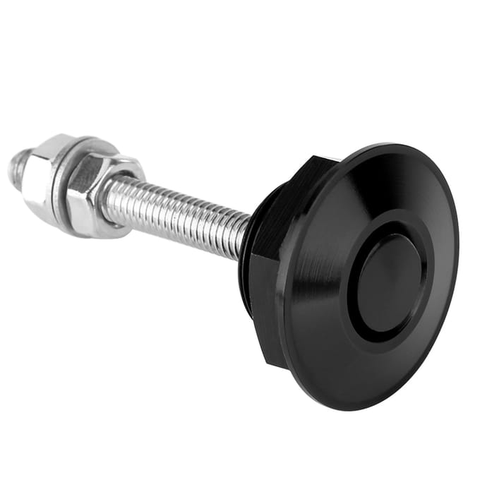 Kit Universel de Capot Moteur à Bouton Poussoir, Loquet de Capot à Goupille Rapide, Clips Black black