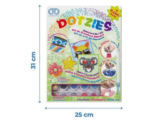 DIAMOND DOTZ Megapack DOTZIES 6-delig - Diamond Painting - 11.000+ Dotz - Vanaf 8 Jaar - Groen
