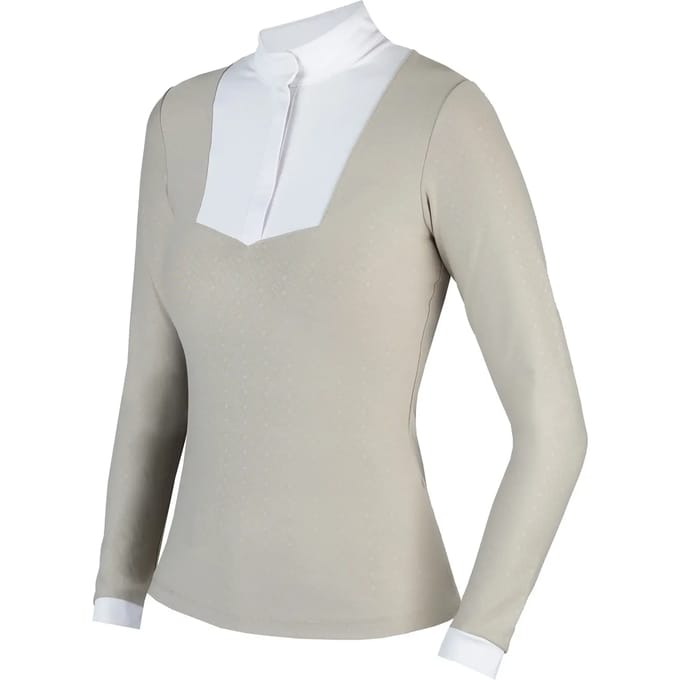 Dames wedstrijdpolo met lange mouwen EQPRO Taylor