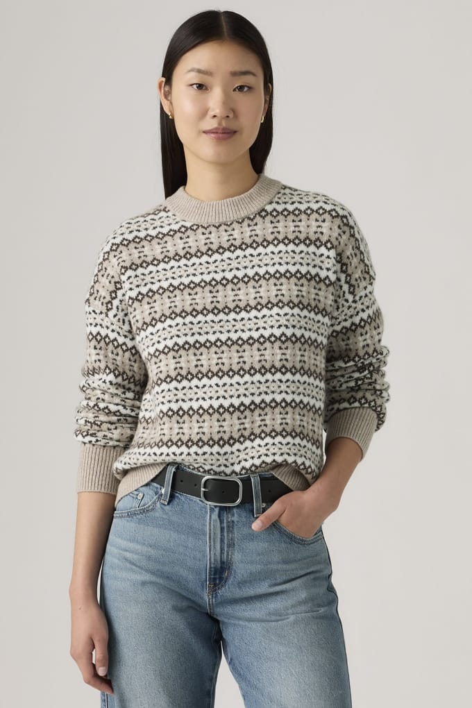 Levi's Ines Fairlisle Sweater Neutral Taglia: M | Maglioni a maglia Outlet | Donna
