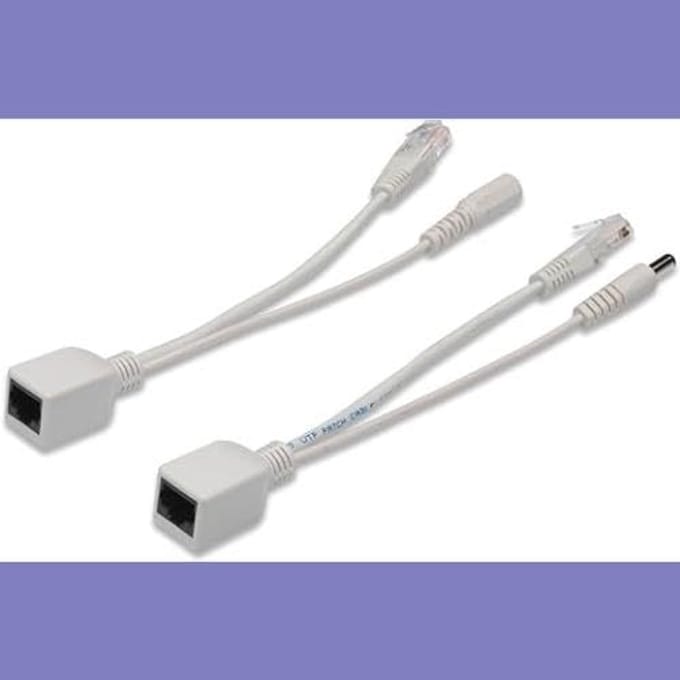 Passive PoE Adapter Kabel - Snelle Ethernet Injector en Splitter - DC 5.5mm Plug & Socket