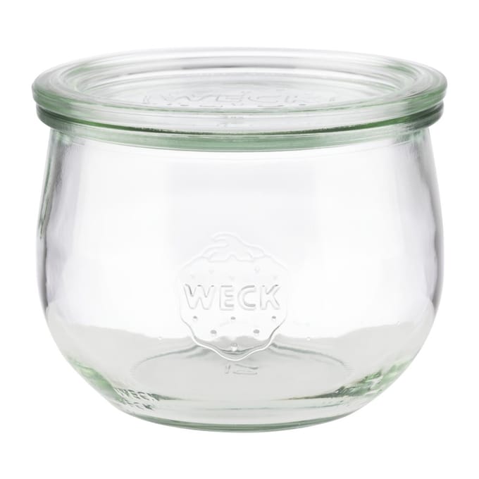 APS Weckpotten set - Glazen voorraadpotten met draaideksel - 6 stuks 580 ml transparant