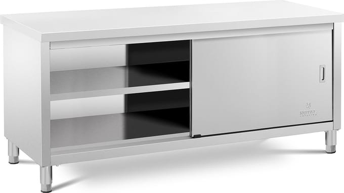 RVS werkkast - ECO - 200 x 70 cm - 600 kg - Royal Catering RCSSCB-200X70-E
