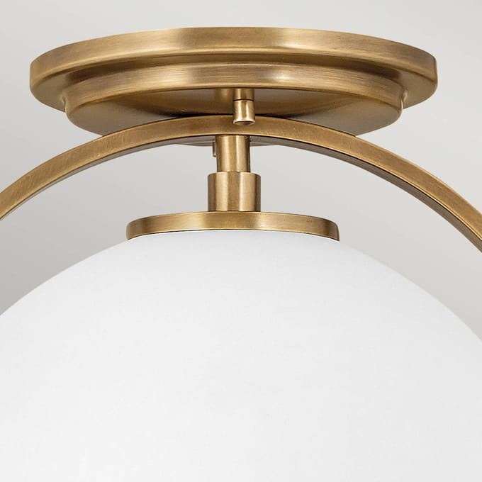 Hinkley LED Plafondlamp Somerset | 1X E27 Max 60W | Dimbaar | Heritage Brass