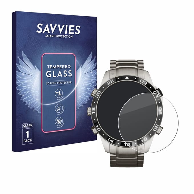 Savvies - Glas Screenprotector voor Garmin Marq Aviator Gen 2 - Gehard Beschermglas 9H