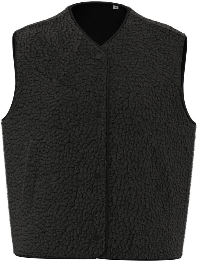 Spasso Mouwloos sherpa damesjasje SP604 - Black - M