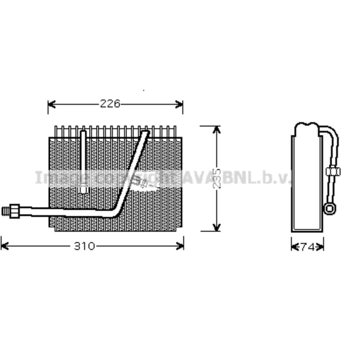 Verdamper, airconditioning AVA COOLING OLV320