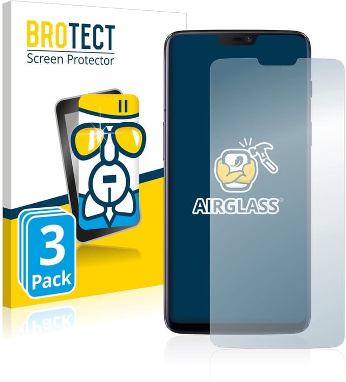 Screenprotector 3 Stuks voor OnePlus 6 Beschermglas transparant