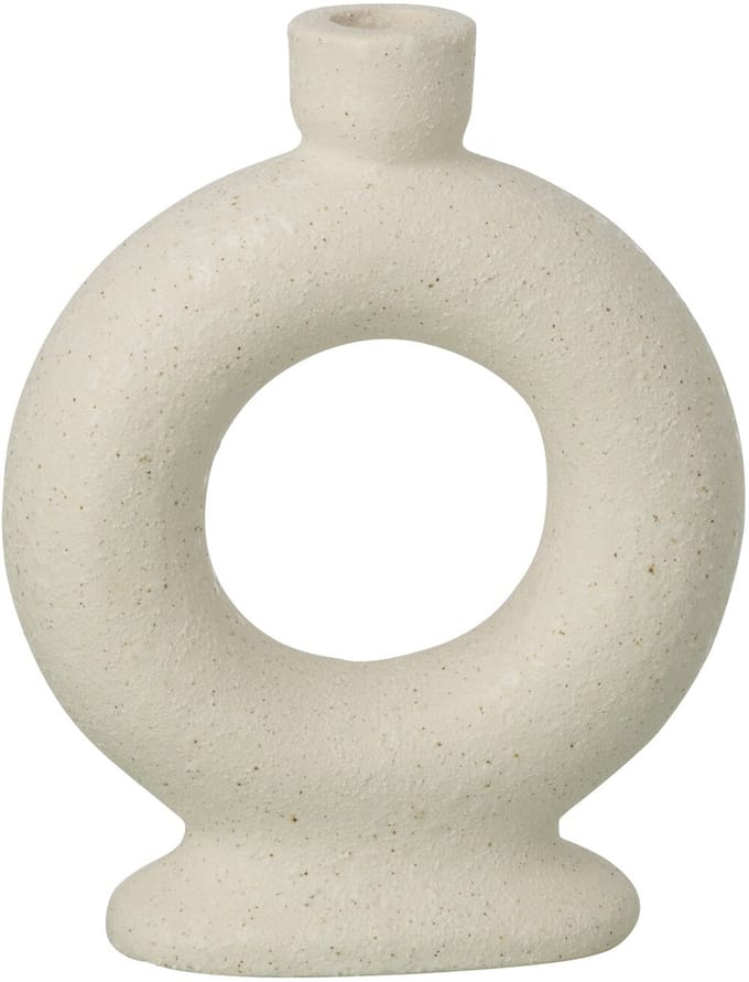 J-Line vaas Soliflore 1 Ring - steengoed - wit - small
